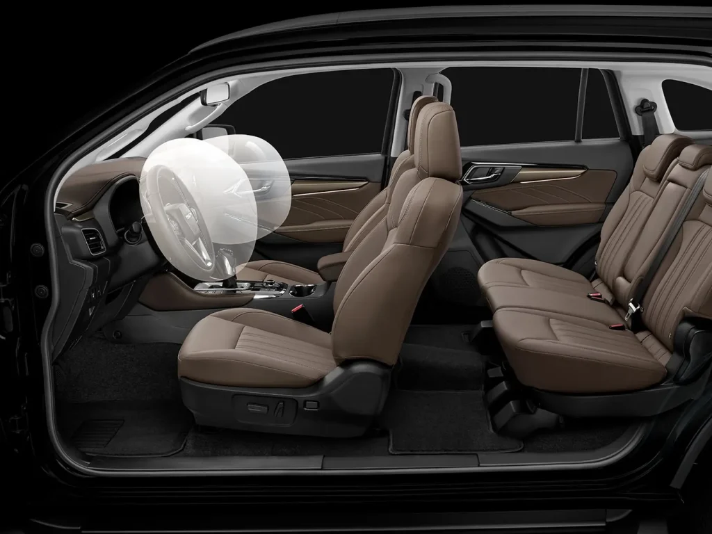 Hệ thống túi khí an toàn bảo vệ khoang lái xe Isuzu MU-X.