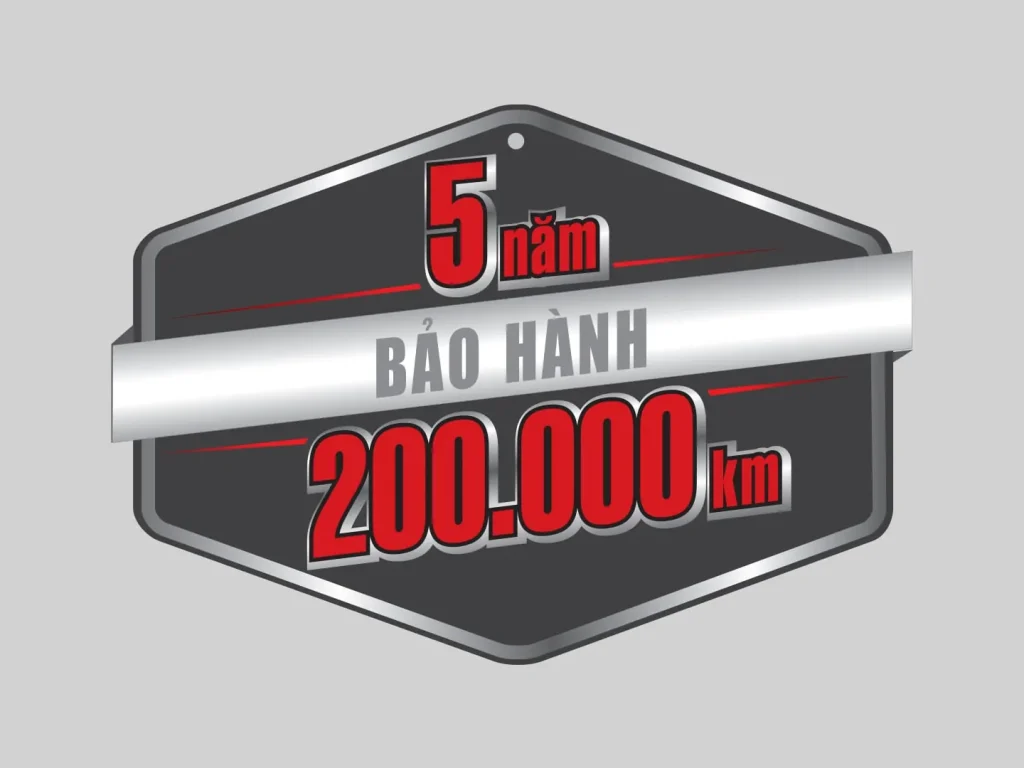 Chính sách bảo hành Isuzu 5 năm hoặc 200.000km.